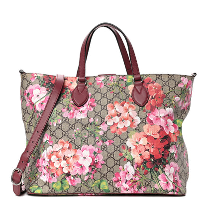 Gucci Soft GG Supreme Monogram Blooms Medium Crossbody Tote Beige Multicolor Dry Rose 1 of 5