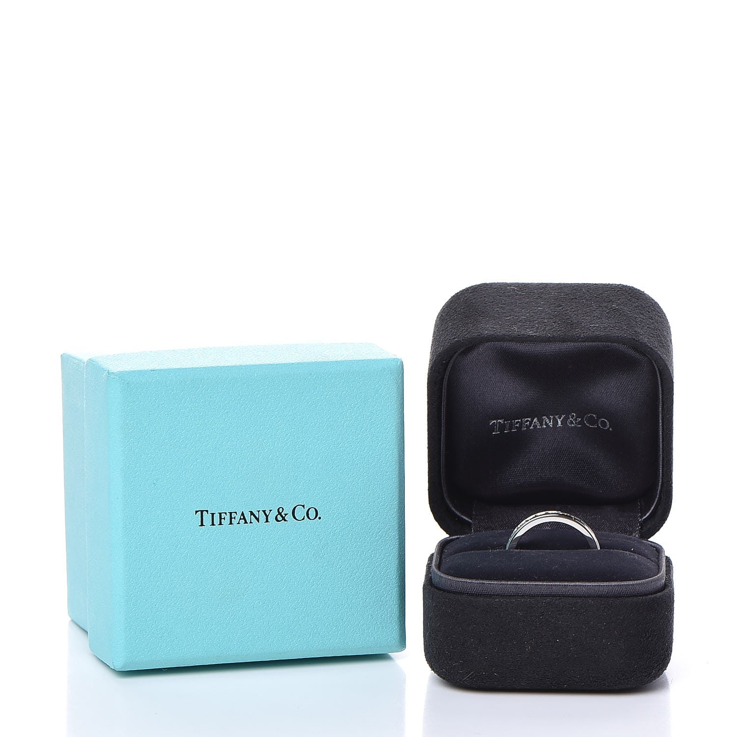 Tiffany Platinum Diamond 3mm Wedding Band Ring 49.5 5 5 of 5