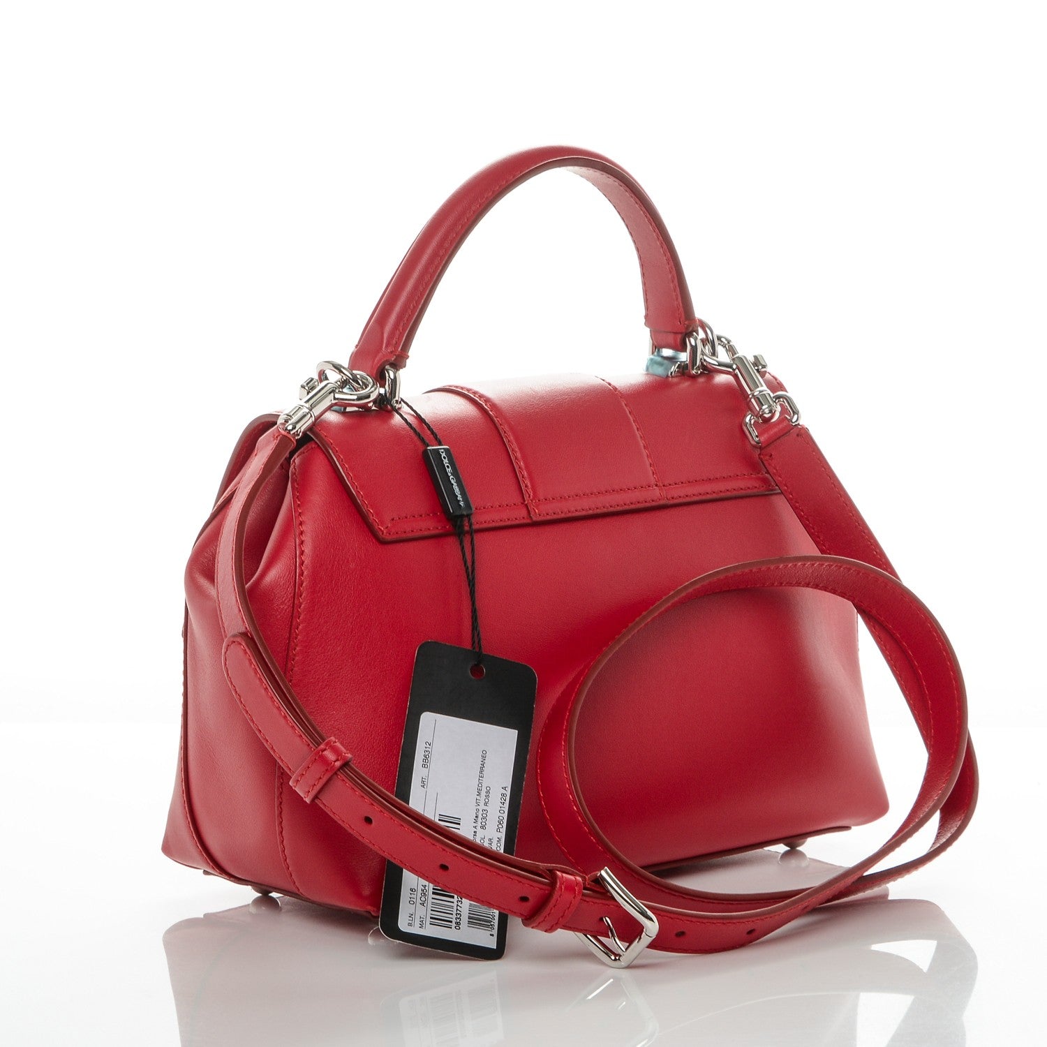 Dolce & Gabbana Calfskin Lucia Small Satchel Rosso 3 of 6