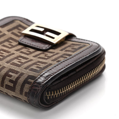 Fendi Zucchino Compact Wallet Tobacco 10 of 18