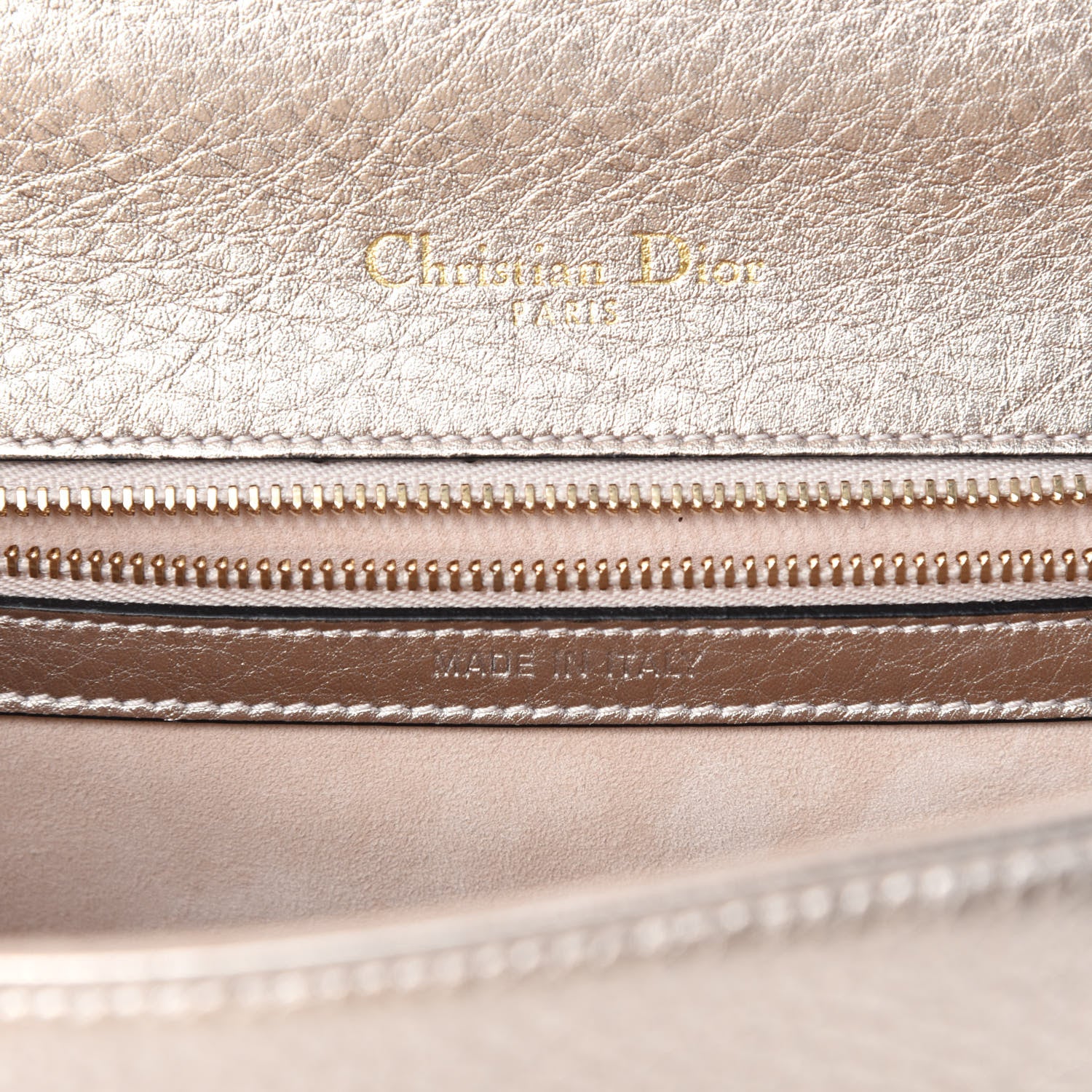 Christian Dior Metallic Grained Calfskin Small Diorama Flap Bag Copper 9 of 10