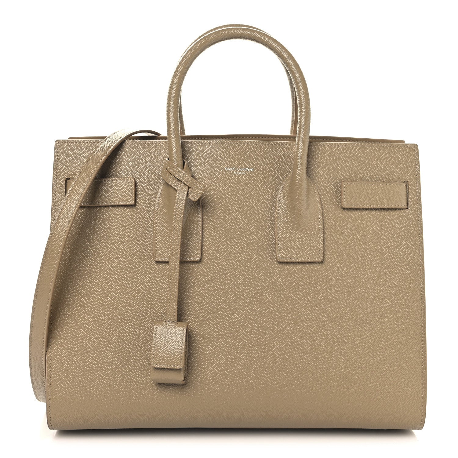 Saint Laurent Grain De Poudre Small Sac De Jour Dark Beige 1 of 12