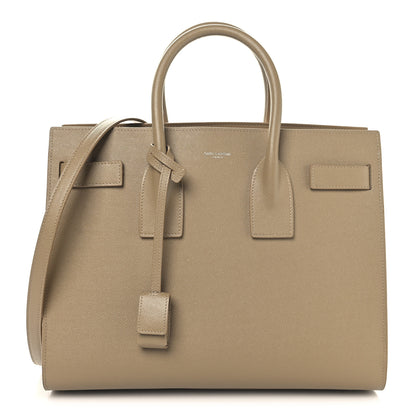 Saint Laurent Grain De Poudre Small Sac De Jour Dark Beige 1 of 12