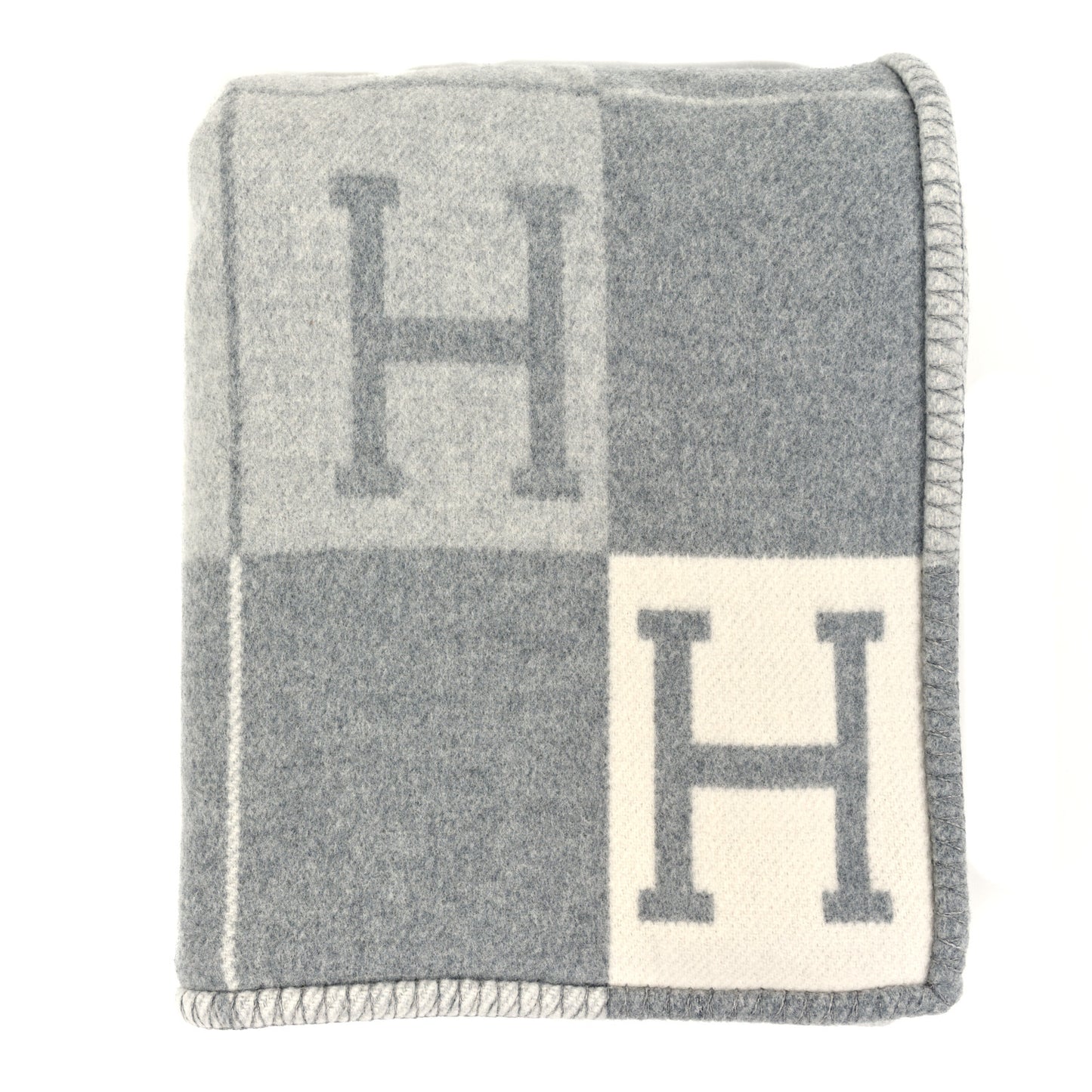 Wool Cashmere Avalon III Blanket Ecru Gris Clair