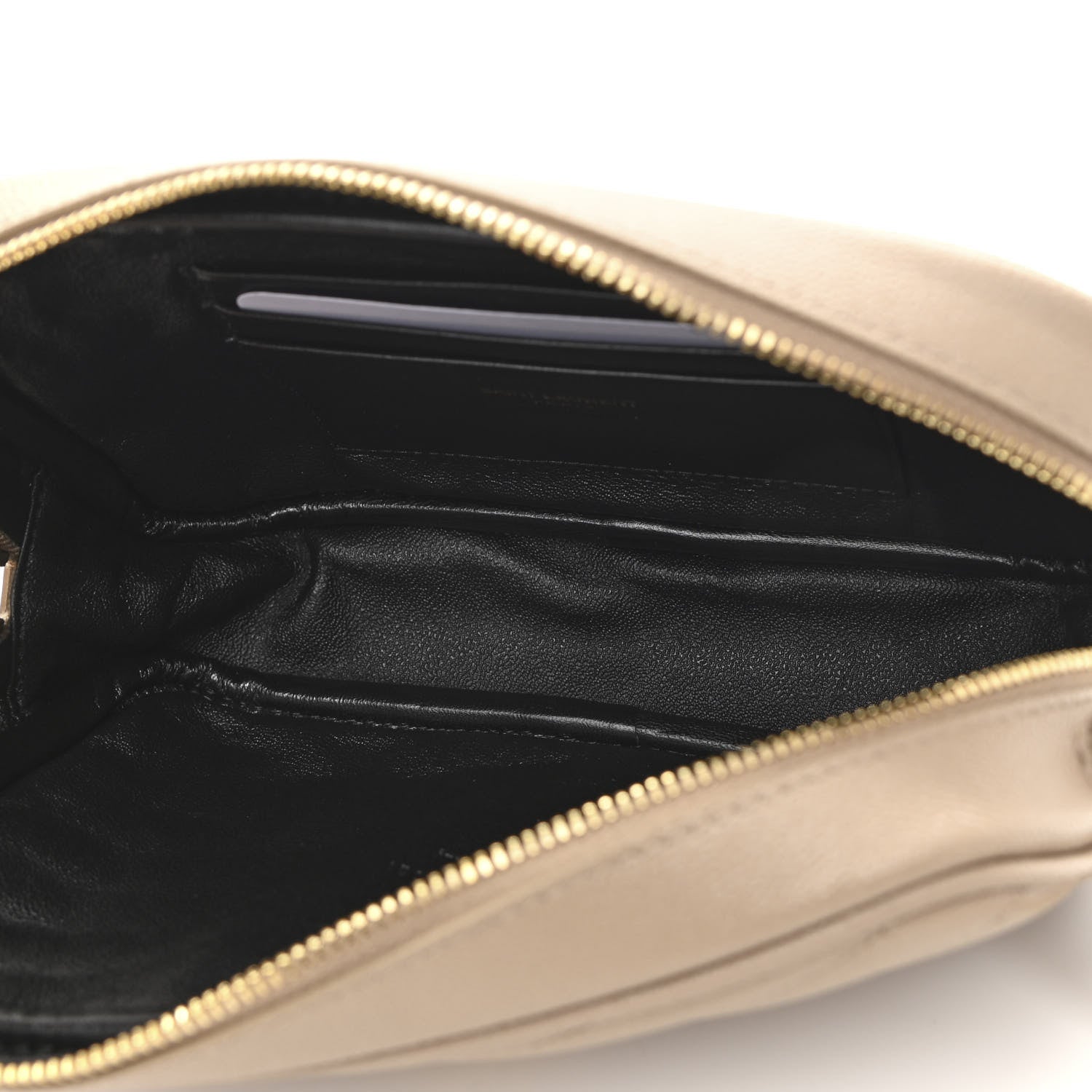 Saint Laurent Grain De Poudre Matelasse Monogram Mini Lou Camera Bag Dark Beige 5 of 11