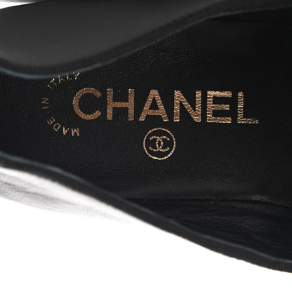 Chanel Lambskin Quilted Cap Toe Slipper With Pouch 37 Black 7 of 9