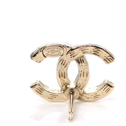 Chanel Crystal CC Earrings Gold 3 of 5