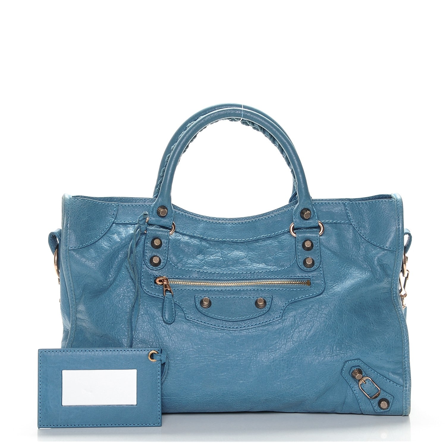 Balenciaga Agneau Giant 12 Rose Gold Hardware City Bleu Indigo 1 of 6