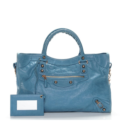 Balenciaga Agneau Giant 12 Rose Gold Hardware City Bleu Indigo 1 of 6