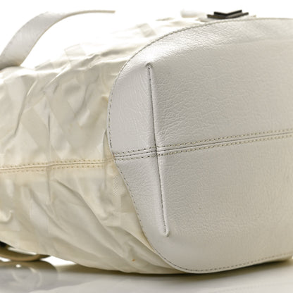 Burberry Nylon Beat Check Shoulder Bag White 11 of 14