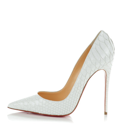 Christian Louboutin Crystal Python So Kate 120 Pumps 38.5 White 1 of 8