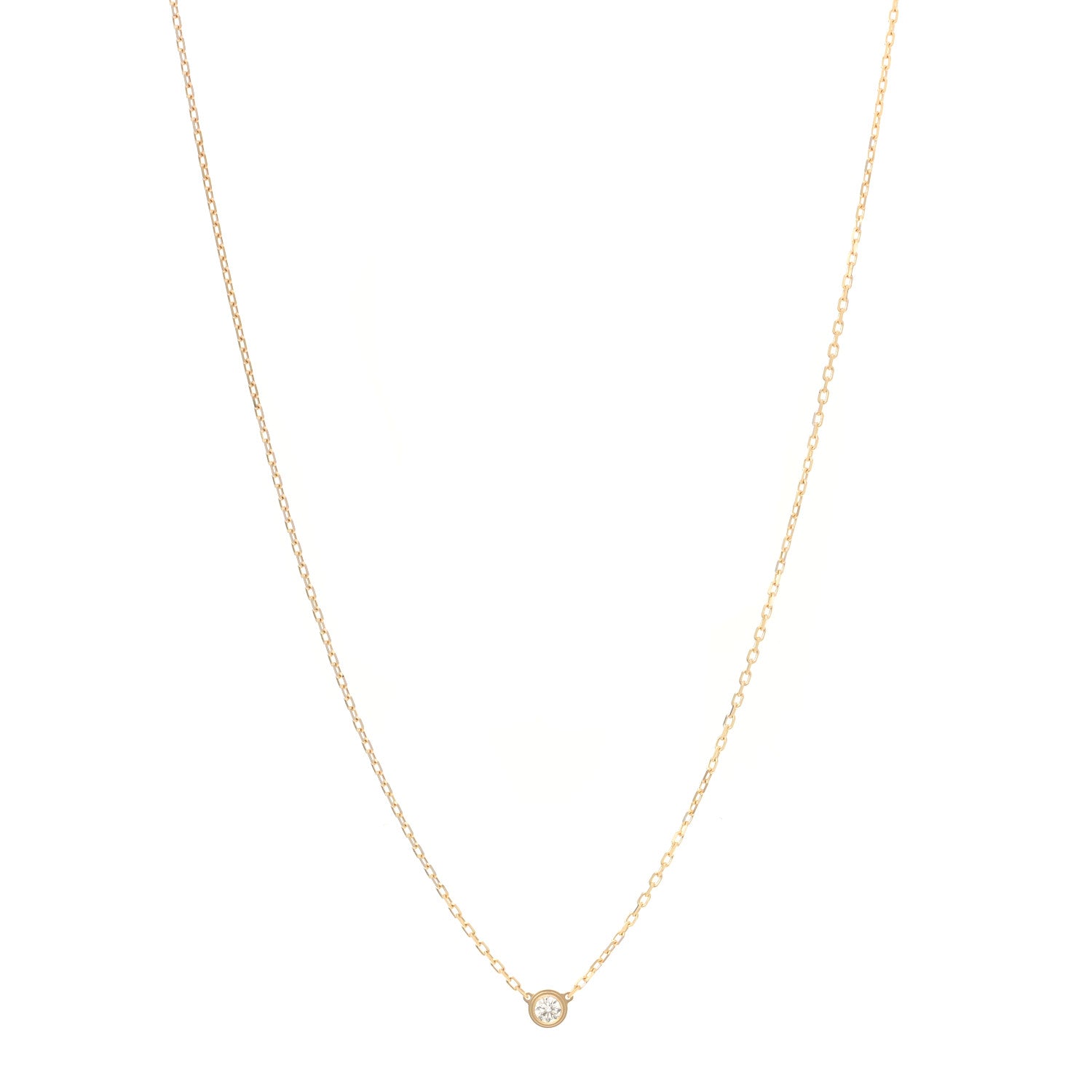 Cartier 18K Yellow Gold Diamond SM D'Amour Pendant Necklace 1 of 6