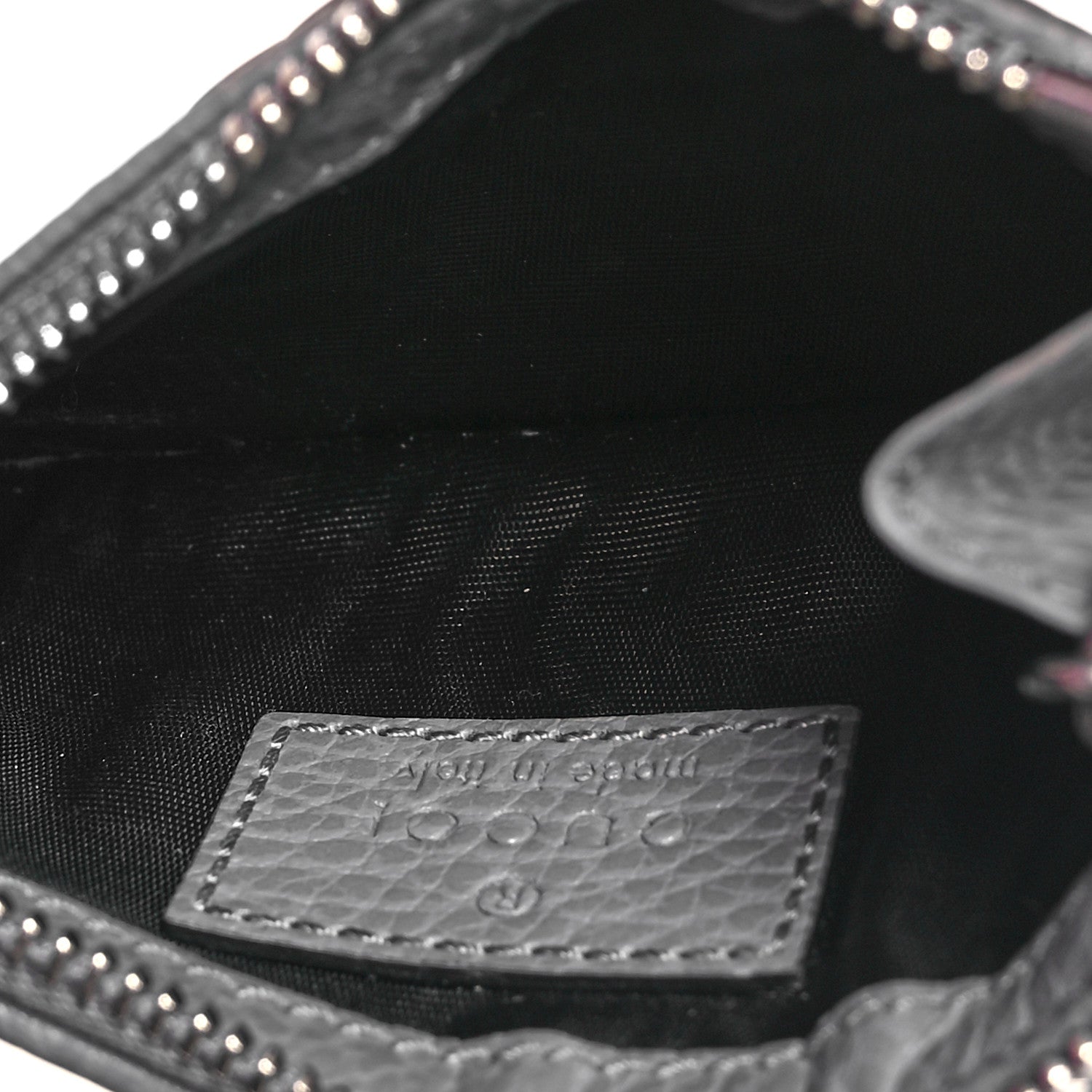 Gucci Dollar Calfskin Enamel Monochrome GG Marmont Key Case Card Holder Grey 5 of 9