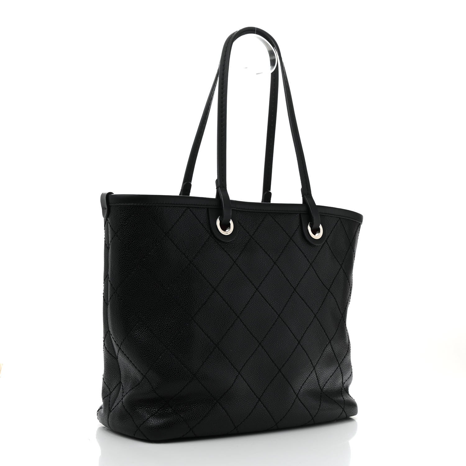 Chanel Grained Calfskin Shopping Fever Tote  Black 3 of 13