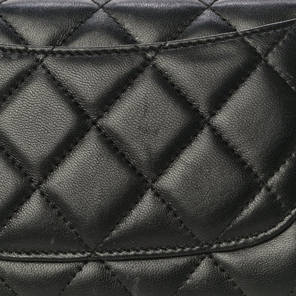 Chanel Lambskin Quilted Large Gusset Flap Wallet Black 22 of 24