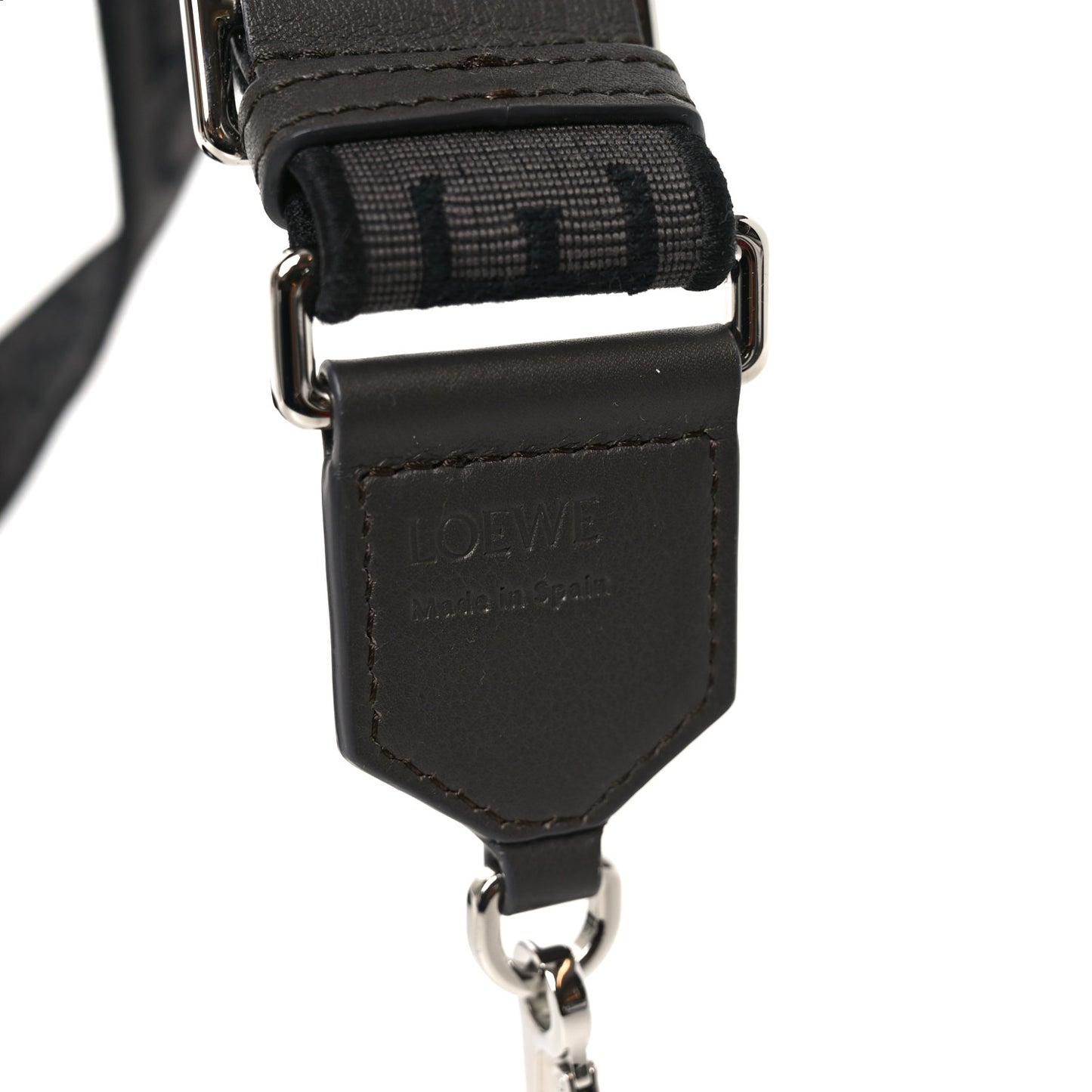 X SUNA FUJITA Calfskin Jacquard Mushroom Anagram Strap Maple