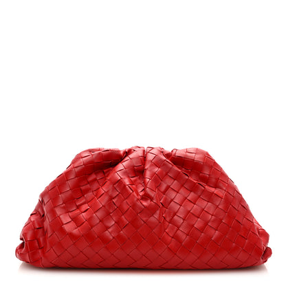 Bottega Veneta Nappa Maxi Intrecciato The Pouch Oversized Clutch Bright Red 1 of 6
