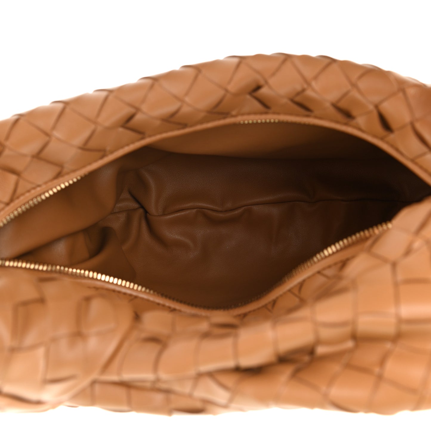 Nappa Intrecciato Teen Jodie Hobo Caramel