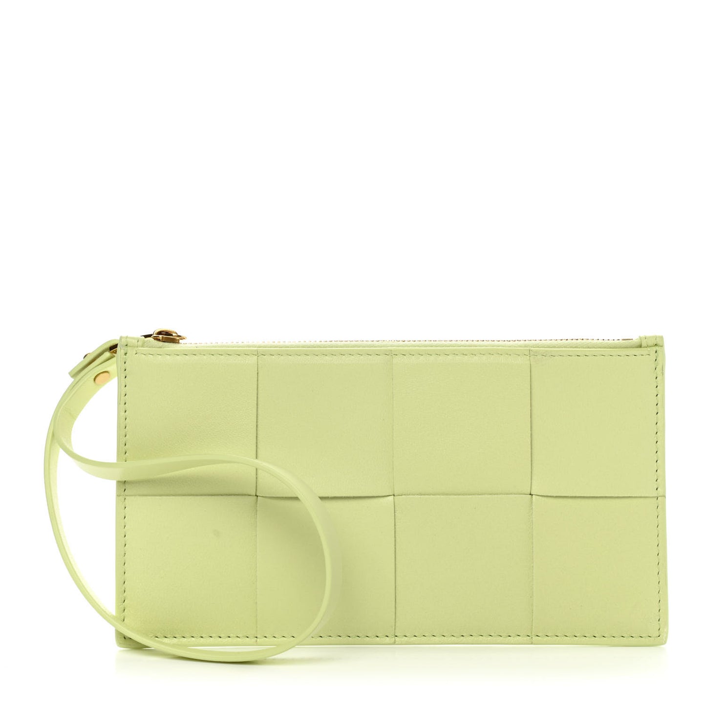 Lambskin Maxi Intrecciato Bill Pouch Lemon Washed