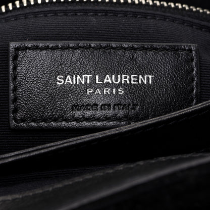 Saint Laurent Shearling Toy Loulou Shoulder Bag Black 6 of 12