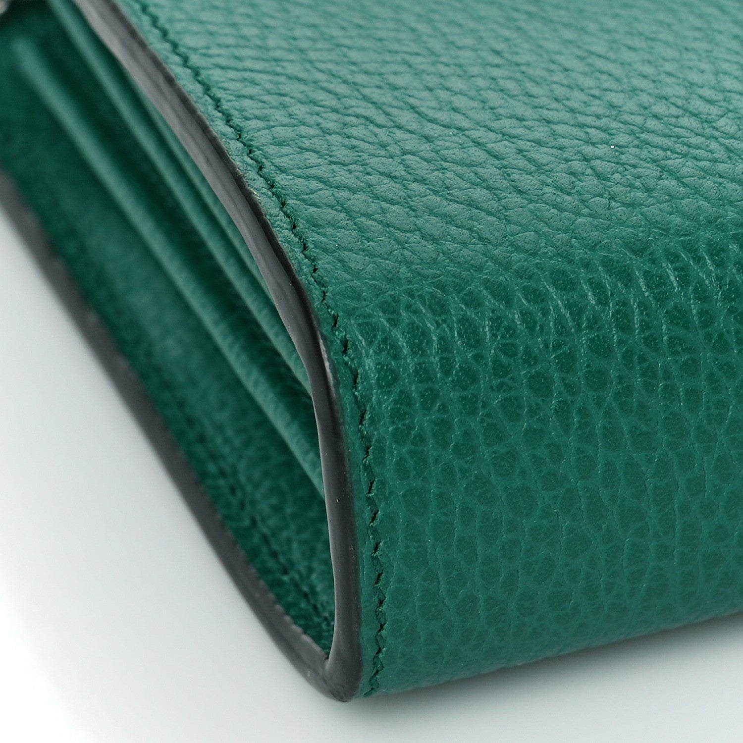 Gucci Calfskin Mini Dionysus Chain Wallet Emerald 7 of 9