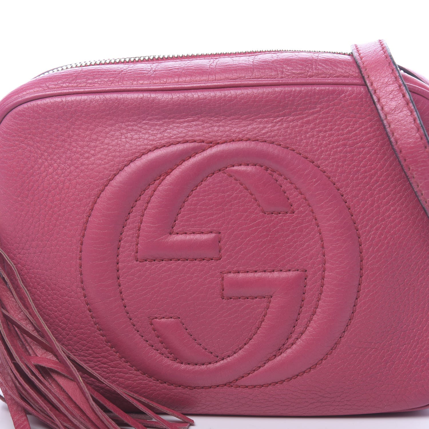 Gucci Cellarius Calfskin Small Soho Disco Bag Bright Bouganville 10 of 10