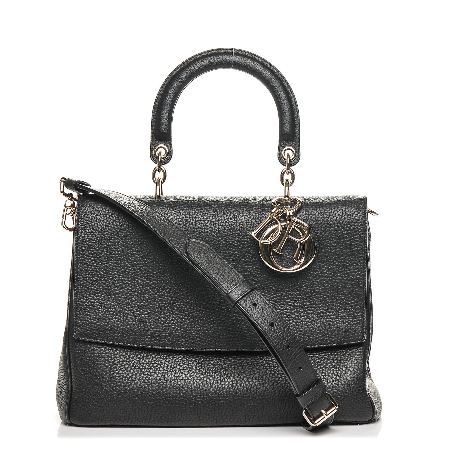 Christian Dior Bullcalf Medium Be Dior Flap Black Fraise 1 of 7