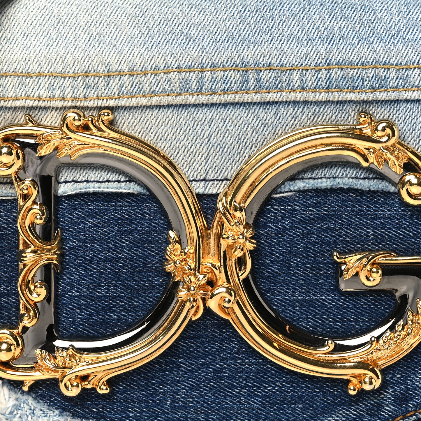 Denim DG Girls Shoulder Bag Blue