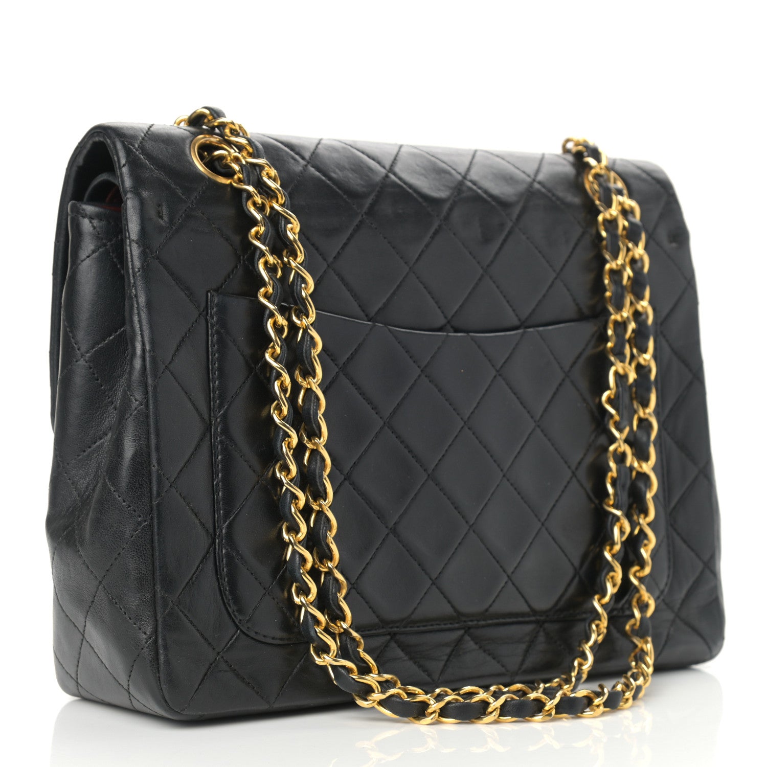 Chanel Lambskin Quilted Medium Double Flap Black 2 of 15