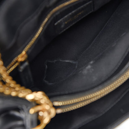 Saint Laurent Calfskin Y Quilted Monogram Medium Loulou Chain Satchel Black 6 of 15
