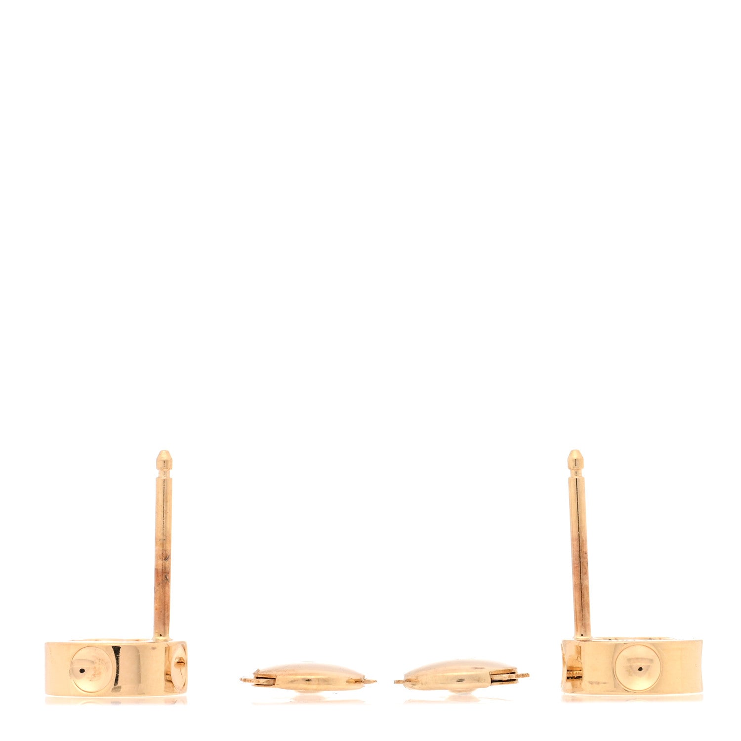 Louis Vuitton 18K Yellow Gold Empreinte Ear Studs Earrings 3 of 5
