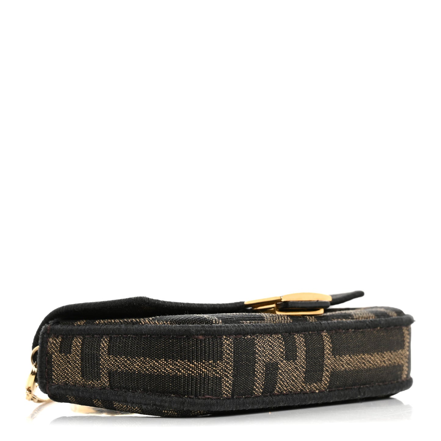 Fabric Jacquard FF 1974 Nano Baguette Charm Tobacco Moro Black