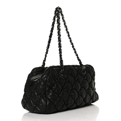 Chanel Calfskin Bubble Quilt Bowler Black 4 of 27