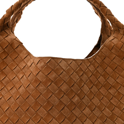 Bottega Veneta Suede Intrecciato Large Campana Shoulder Bag Amber 9 of 11