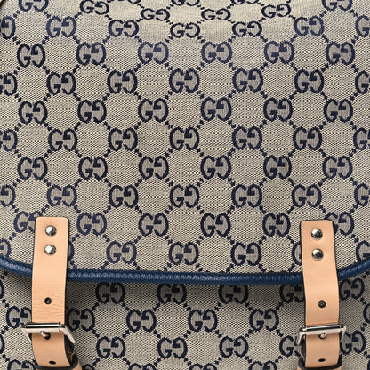 Gucci GG Monogram Diaper Bag Beige Blue 8 of 12