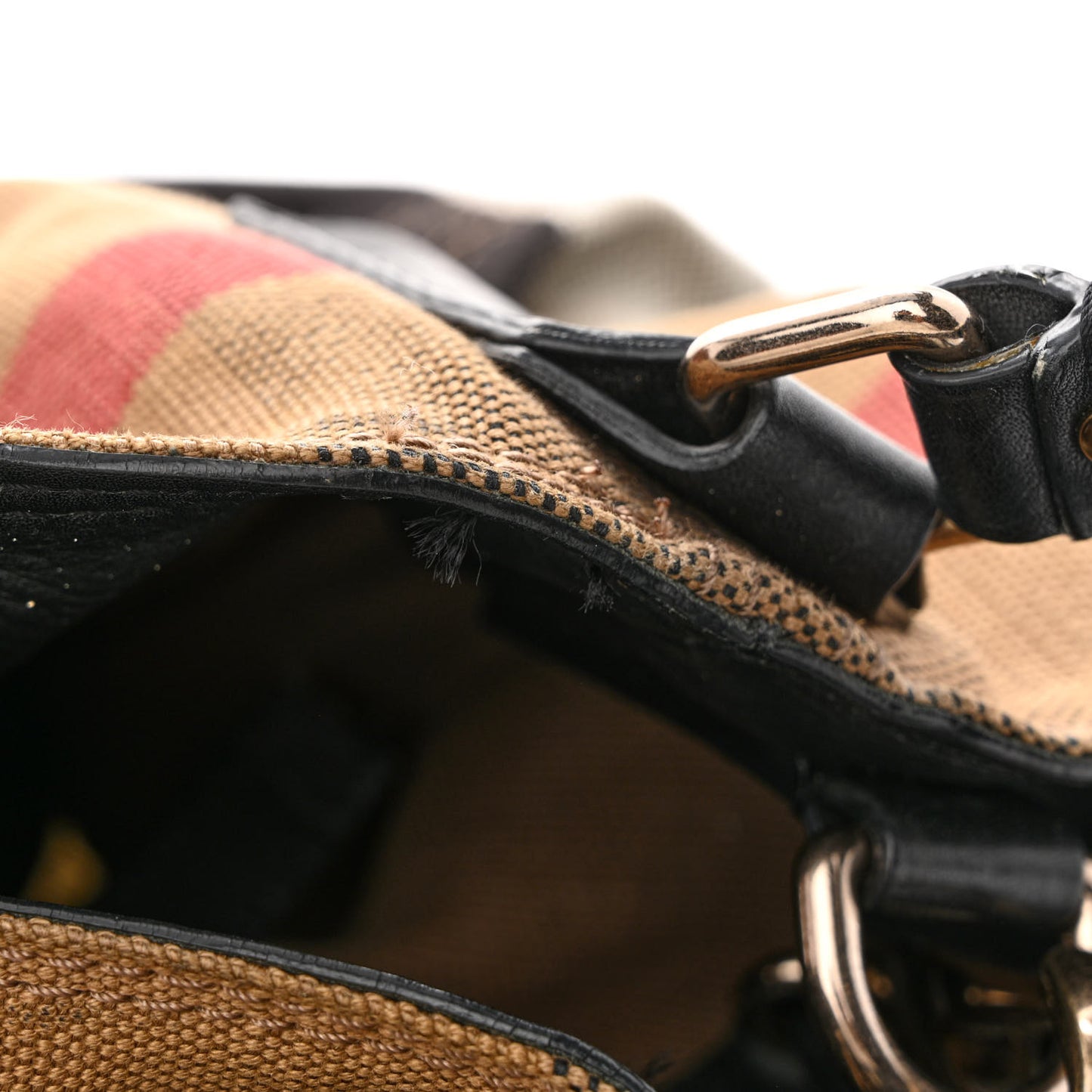 Canvas Mega Check Medium Ashby Hobo Black