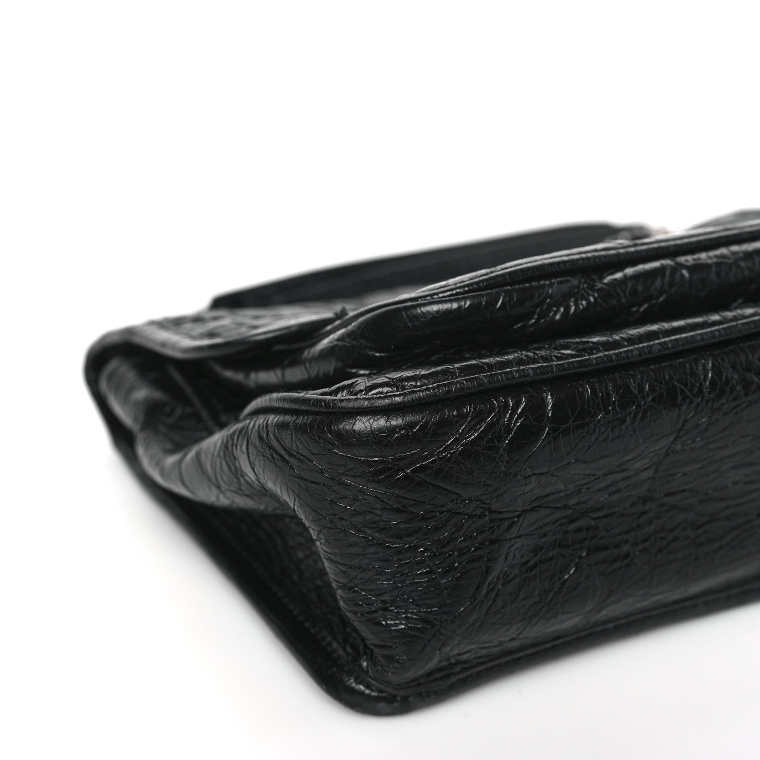 Saint Laurent SAINT LAURENT Crinkled Calfskin Matelasse Monogram Baby Niki Chain Satchel Black 7 of 8