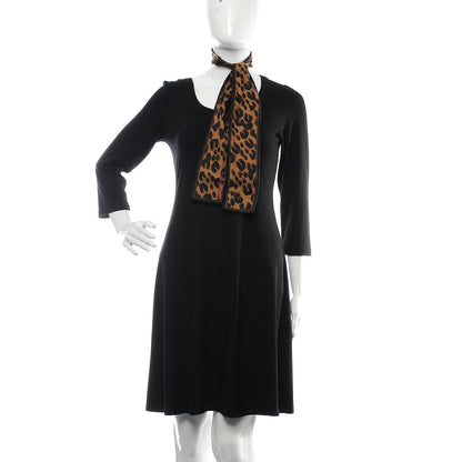 Louis Vuitton Silk Leopard Bandeau Scarf Marron 2 of 4