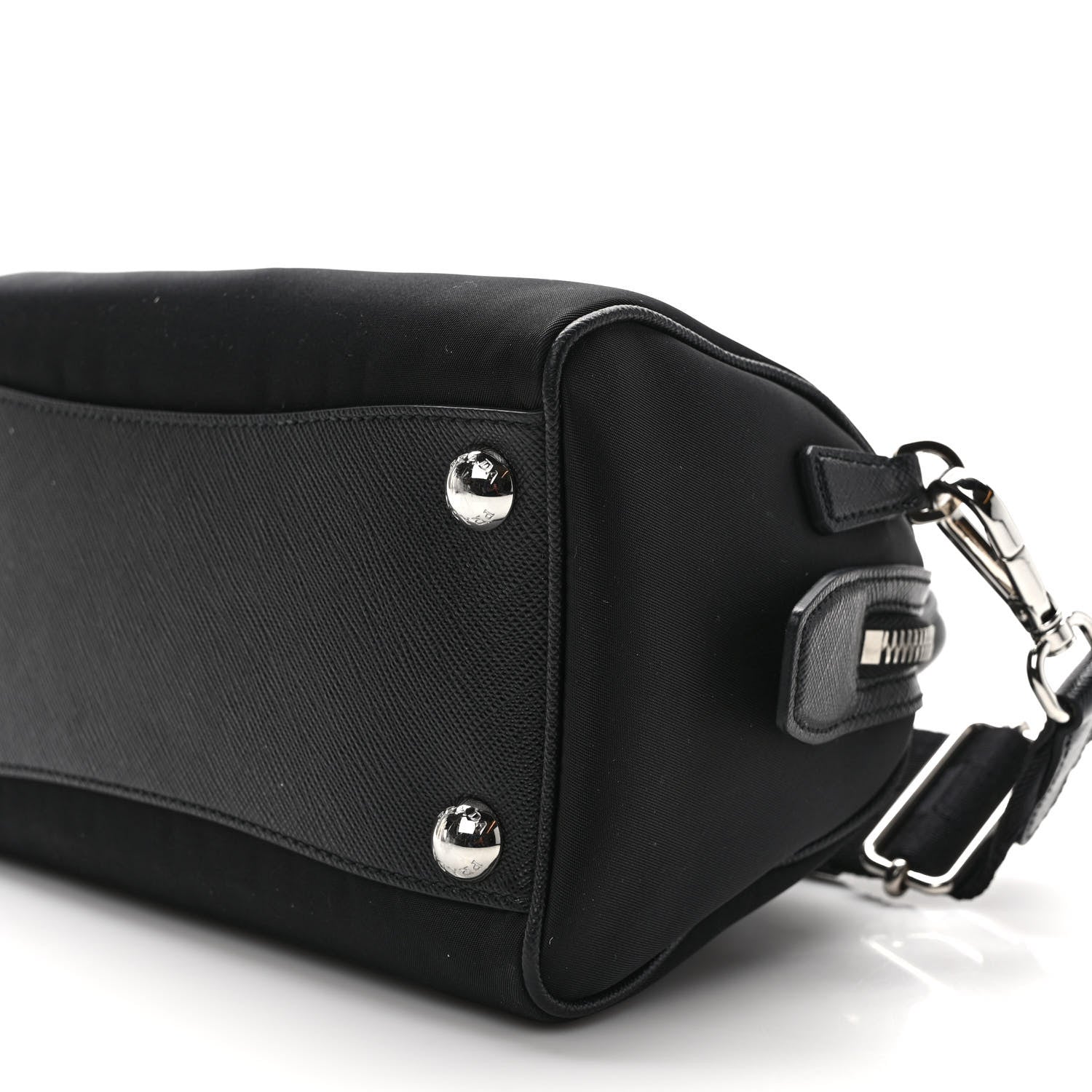 Prada Nylon Saffiano Re-Edition 2005 Top Handle Crossbody Bag Black 9 of 9