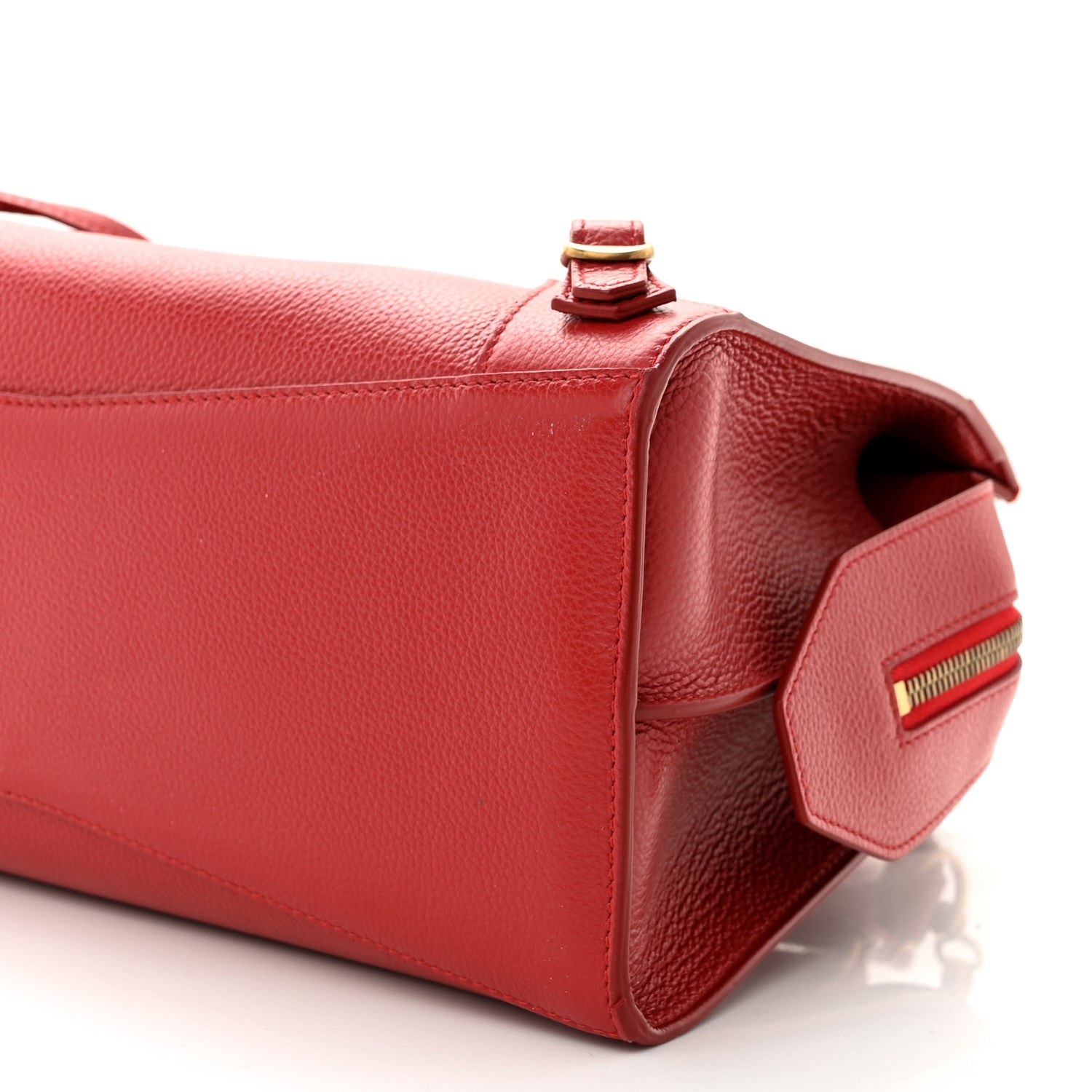 Balenciaga Grained Calfskin Neo Classic Gold Hardware S City Medium Red 10 of 11