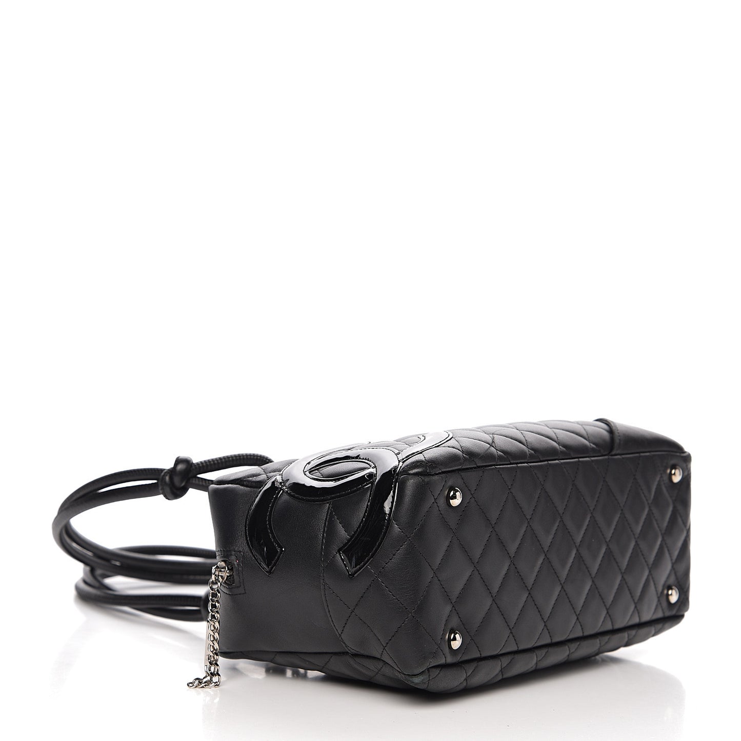 Calfskin Quilted Large Cambon Bowler Black