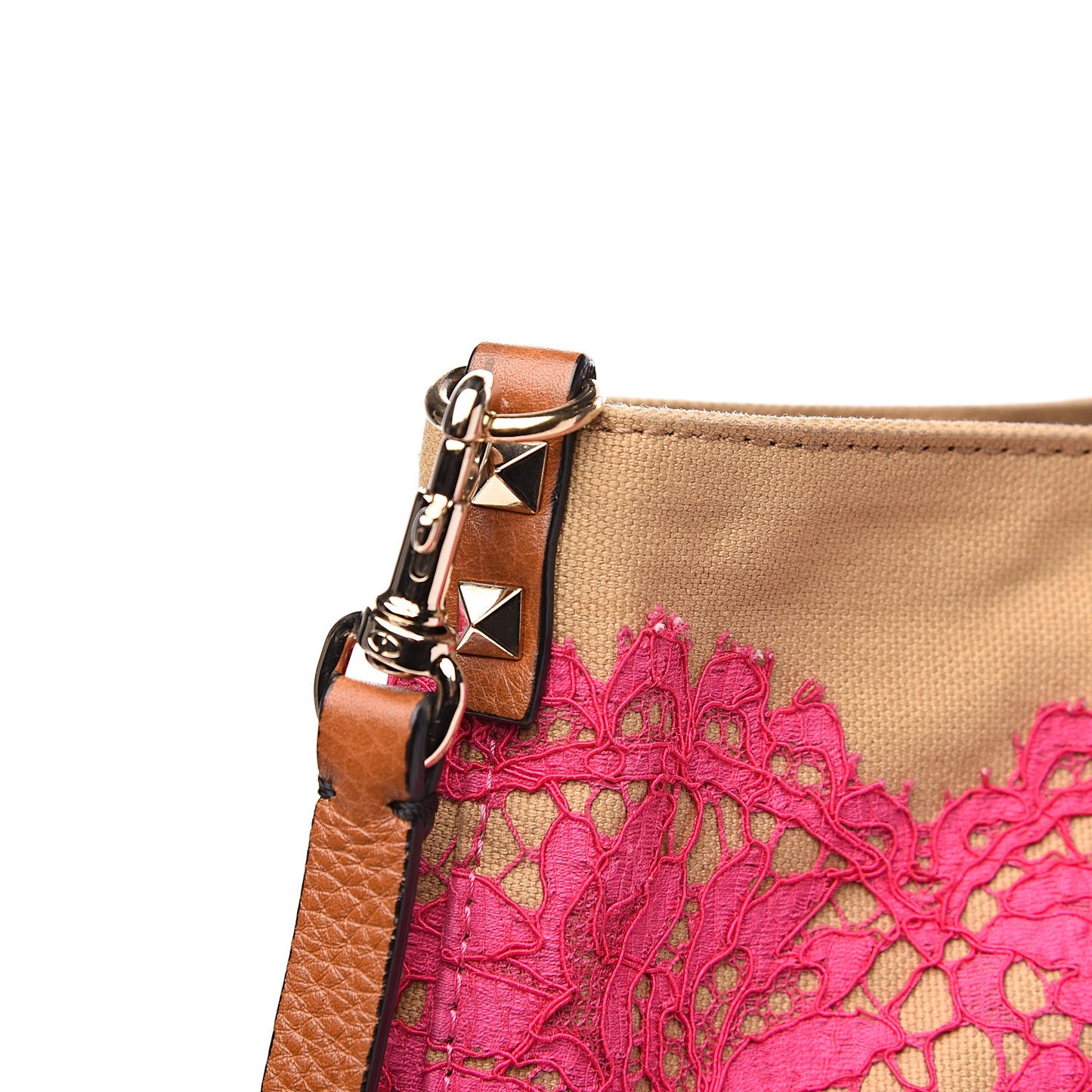 Canvas Glam Lace Reversible Tote Pink