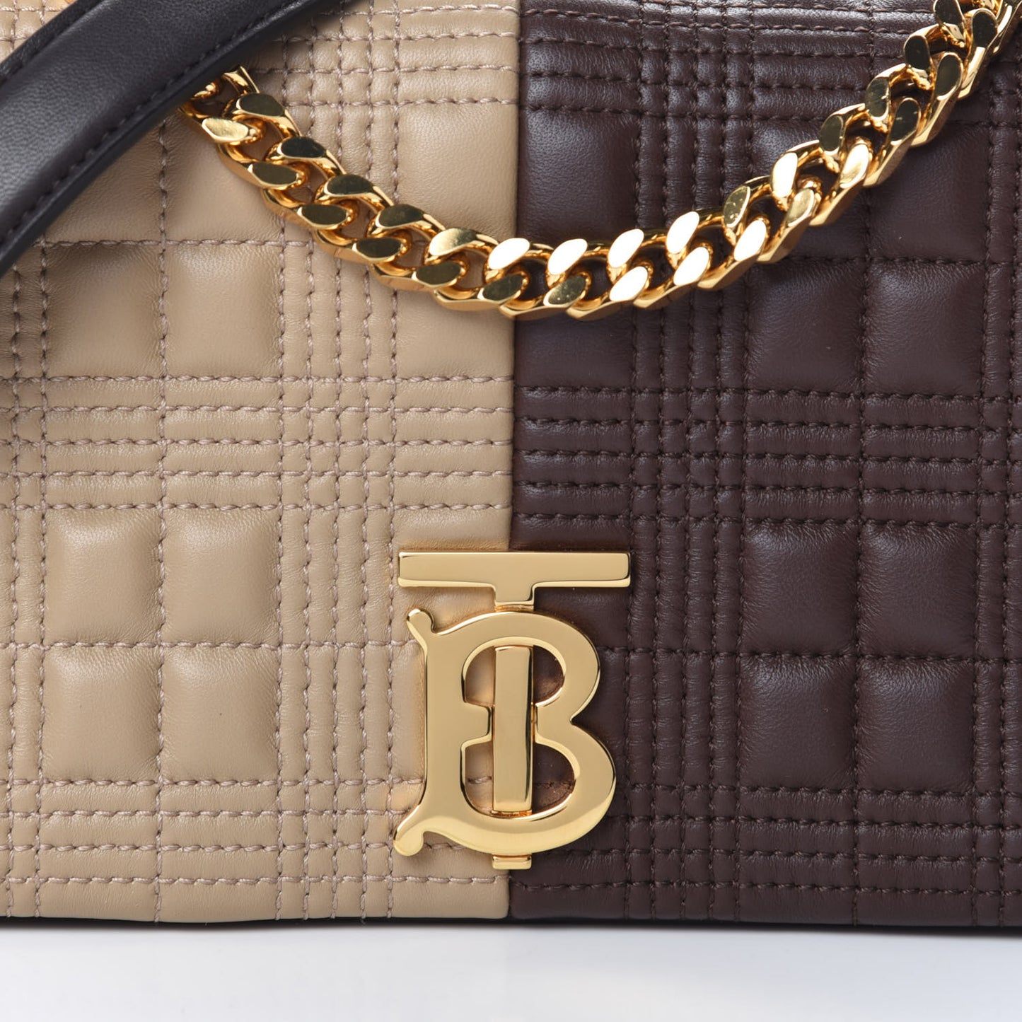 Lambskin Quilted Small Lola Bag Soft Fawn Dark Moka