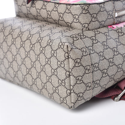 Gucci GG Supreme Monogram Blooms Medium Single Buckle Backpack Beige Multicolor Dry Rose 12 of 13