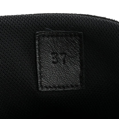 Hermes Air Mesh Suede Goatskin Bouncing Sneakers 37 Black Blue 7 of 8