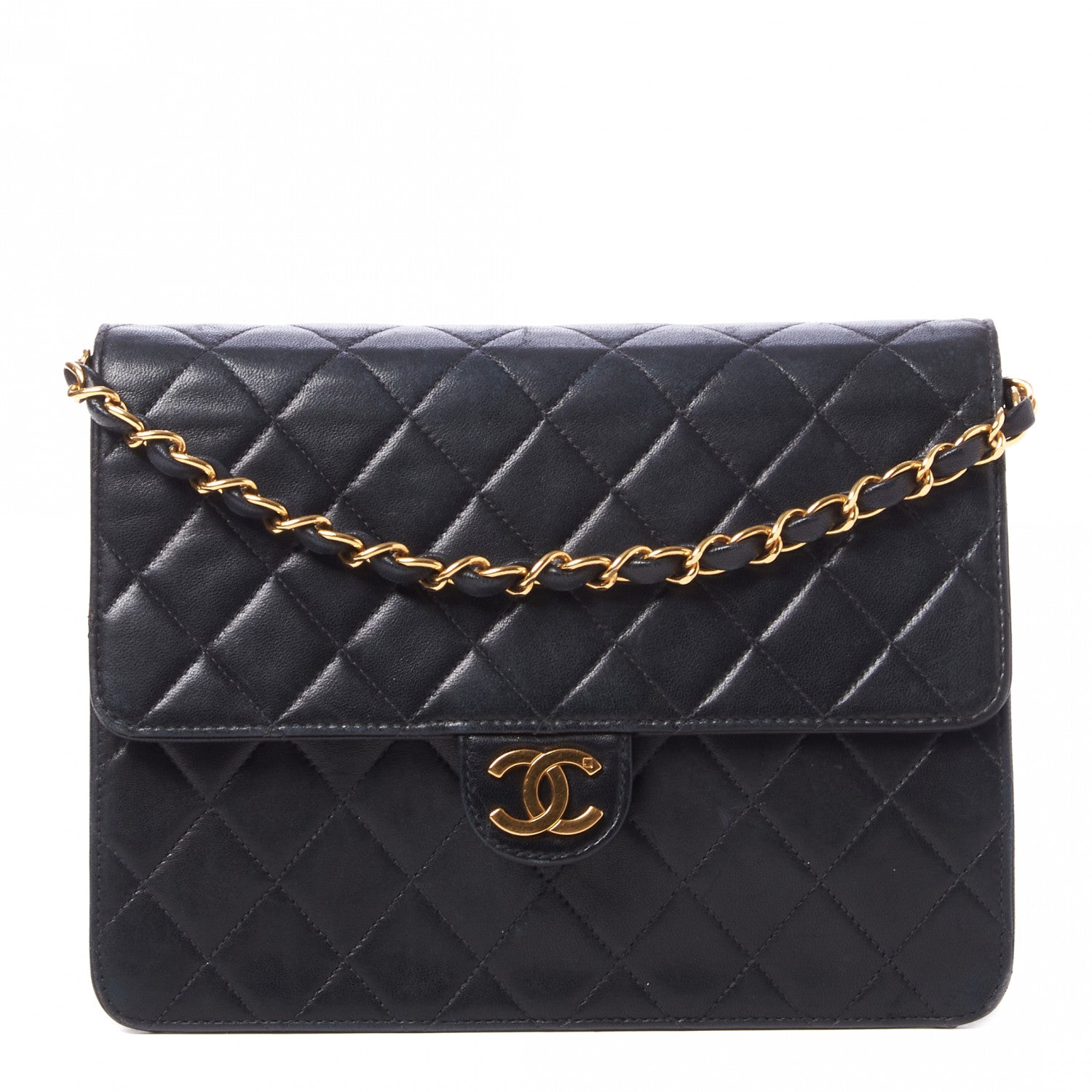 Chanel Lambskin Quilted Small Single Flap Black 1 of 9