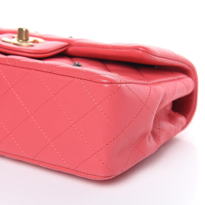 Chanel Lambskin Quilted Studded Mini Rectangular Flap Pink 9 of 9