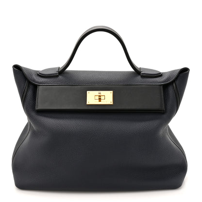 Hermes Togo Swift 24/24 35 Bleu Indigo Black 1 of 9