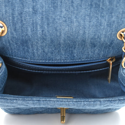 Chanel Denim Quilted Mini Pearl Crush Flap Blue 5 of 9