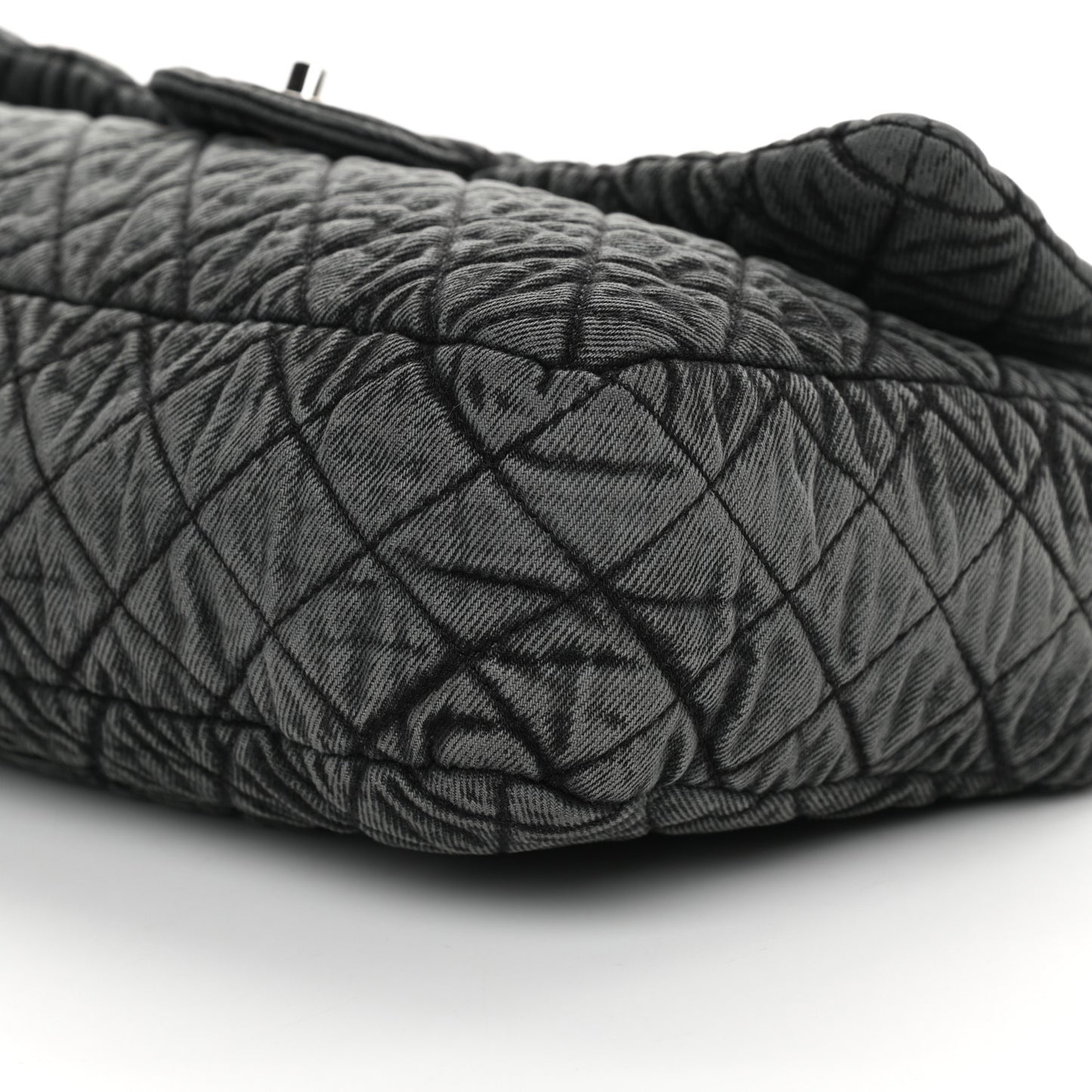 Denim Quilted Denimpression Flap Grey Black